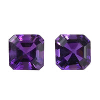 AA African Amethyst Set of 2 (Oct 7x7 mm) 3.03 ctw Loose Gemstone