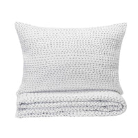 Cloud9 Luxury Bedding Collection, Ivory Quilt and Matching Shams with Natural Pick Stitch Design, King Size