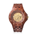 EON 1962 Automatic Mechanical Watch in ION Plated YG Stainless Steel with Brownish Red Sandalwood Strap 263.50 ctw - Sticky add to cart bar