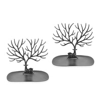 Set of 2 Black Deer Design Jewelry Stand