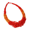 Green and Turquoise Seed Bead Multi Strand Necklace - Sticky add to cart bar
