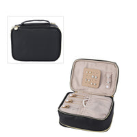 Black Faux Leather Jewelry and Cosmetic Organizer