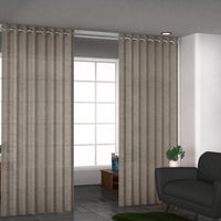Gray Cotton Textured Slub Curtain Pair with Eyelets (48x96)