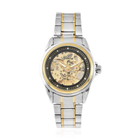 GENOA Austrian Crystal Automatic Mechanical Movement Water Resistant Watch with Stainless Steel Strap and Back