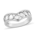 Artisan Crafted Polki Diamond Ring in Platinum Over Sterling Silver 0.50 ctw - Sticky add to cart bar