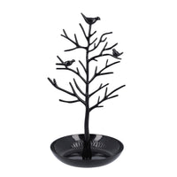 Antique Birds in Tree Jewelry Display Stand - Black (5.9"x11.8")