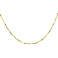 Round Box Necklace 30 Inches in ION Plated YG Stainless Steel 27.30 Grams