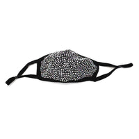 Black with Sparkling Crystal Aurora Borealis 2 Ply Fashion Mask (Non-Returnable)