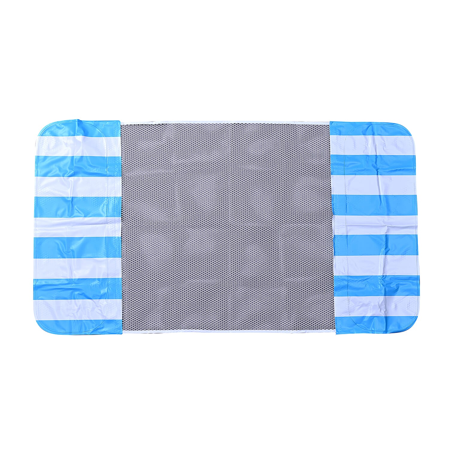 Set of Blue Swimming Pool Float Hammock and Inflator (49.2"x27.5")