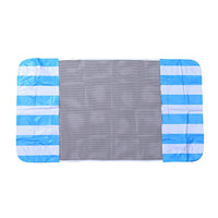 Set of Blue Swimming Pool Float Hammock and Inflator (49.2"x27.5")