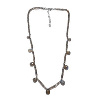 83.75 ctw Malagasy Labradorite Necklace 18 Inches in Platinum Over Sterling Silver