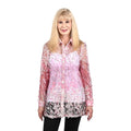 BEREK Baby Pink Field of Dreams Textured Long Sleeve Blouse-L - Sticky add to cart bar