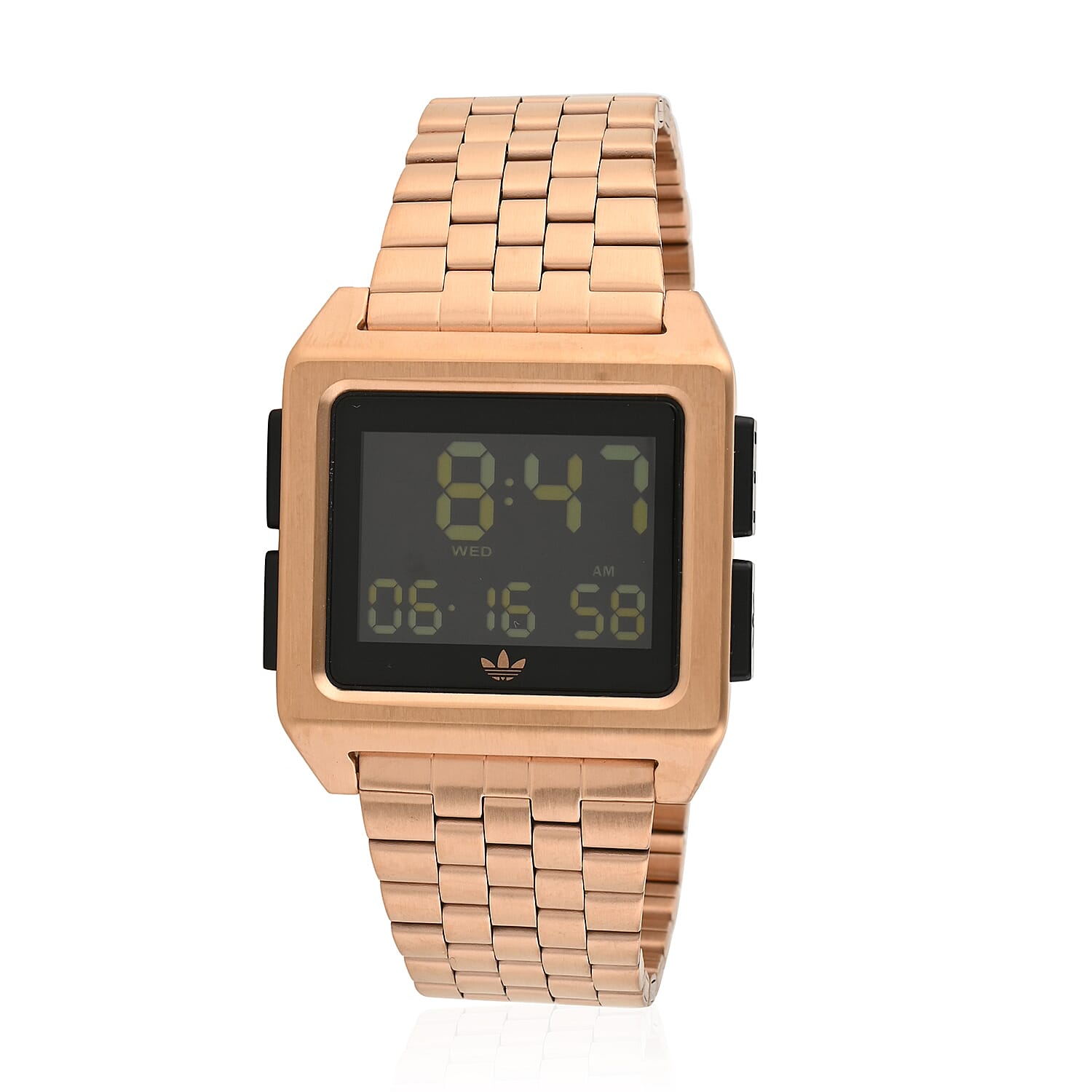 ADIDAS ARCHIVE_M1 Multi-function Digital Movement Square Dial Watch in ION Plated YG Over Stainless Steel (40mm)