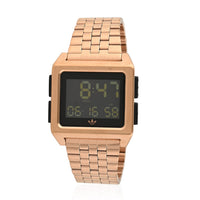 ADIDAS ARCHIVE_M1 Multi-function Digital Movement Square Dial Watch in ION Plated YG Over Stainless Steel (40mm)