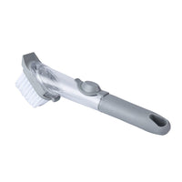 Set of 3 Cleaning Brush - Gray (Includes: 1 Handle, 1 Brush Head, 1 Sponge Head)