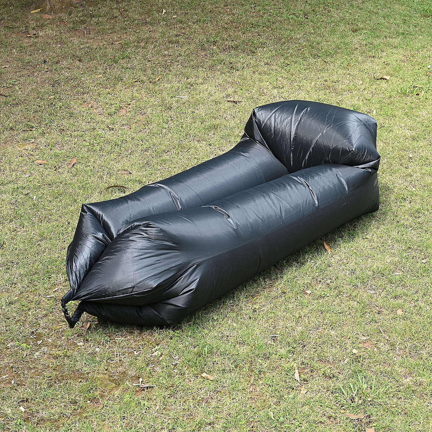 Air Sofa with Drawstring Bag -Black (70.86"x24.8"x34.64")