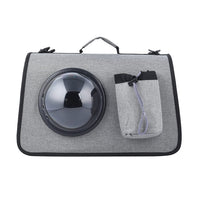 Grey Oxford Fabric Pet Bag (15.75x10.24x11.81) with Adjustable Shoulder Strap