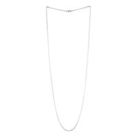 Italian Diamond Cut Oval Link Chain 30 Inches in Sterling Silver 2.90 Grams