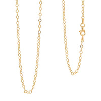 Italian Geometric Link Chain 30 Inches in 14K YG Over Sterling Silver 3.20 Grams