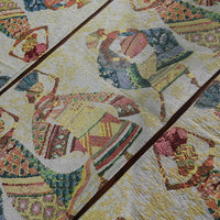 Set of 5 Multi Color Jacquard Printed Placemats (13"x19") and Table Runner (13"x72")