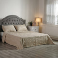 "Matelassé  Quilted  Bedspread Set with 2 Pillowcases - 100% Cotton Queen 350 gsm" - Sticky add to cart bar