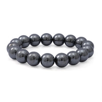 150.00 ctw Hematite Beads Stretch Bracelet