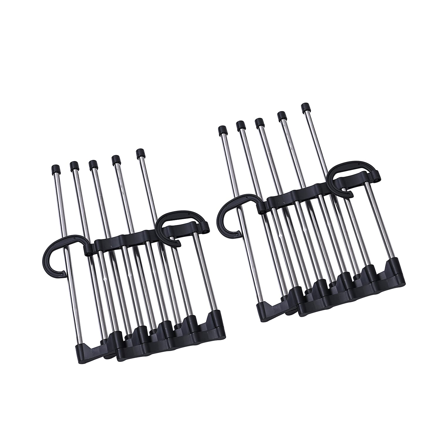 Set of 2 Black 5 Layered Pants Rack