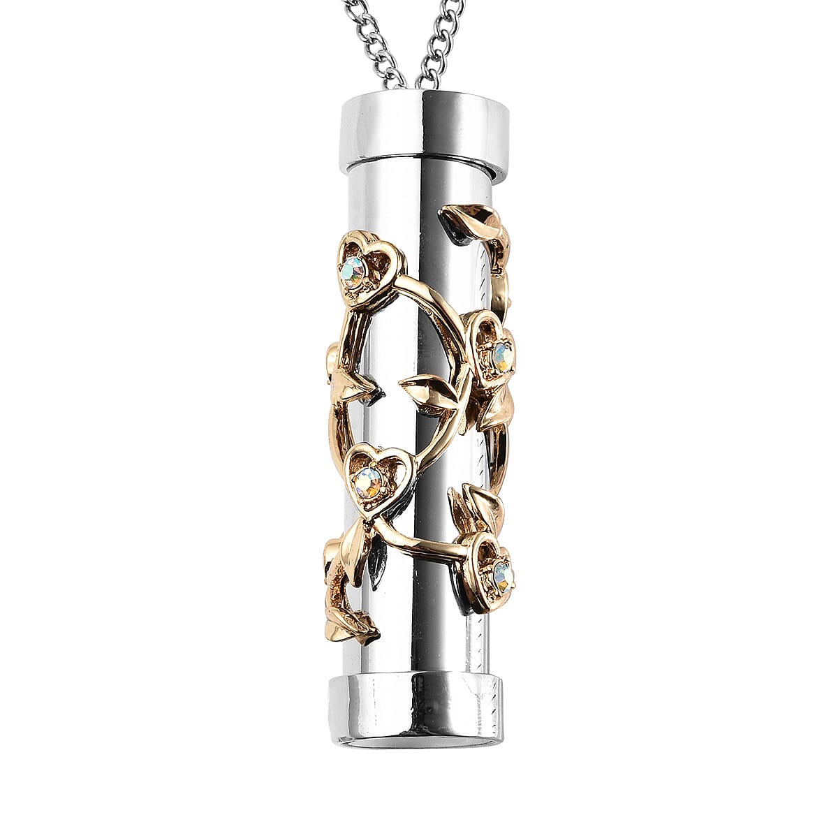 Multi Color Austrian Crystal Kaleidoscope Pendant Necklace 30-32 Inches in Silvertone and Goldtone