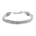 BALI LEGACY Sterling Silver Multi Strand Braided Bracelet (7.25 In) 28.90 Grams - Sticky add to cart bar
