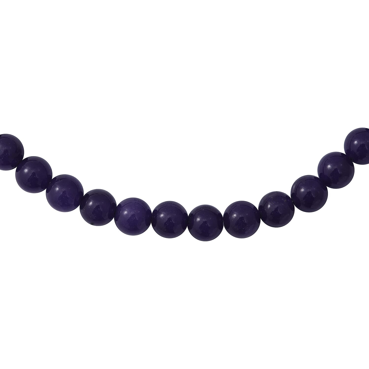 Purple Crystal Beaded Necklace 18 Inches in Sterling Silver 260.00 ctw