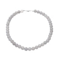 250.00 ctw Enhanced Grey Chalcedony Beads Necklace 18 Inches in Sterling Silver - Sticky add to cart bar
