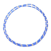 Simulated Green Diamond and Freshwater White Cultured Pearl Beaded Endless Necklace 48 Inches