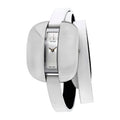 CALVIN KLEIN Treasure Swiss Movement White Genuine Leather Wrap Bracelet Strap Watch in Stainless Steel (41mm) - Sticky add to cart bar