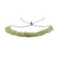 Peridot Multi Row Beaded Bolo Bracelet in Sterling Silver 24.60 ctw - Sticky add to cart bar
