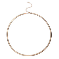 Flat Snake Necklace 26-30 Inches in ION Plated RG Stainless Steel 21.40 Grams