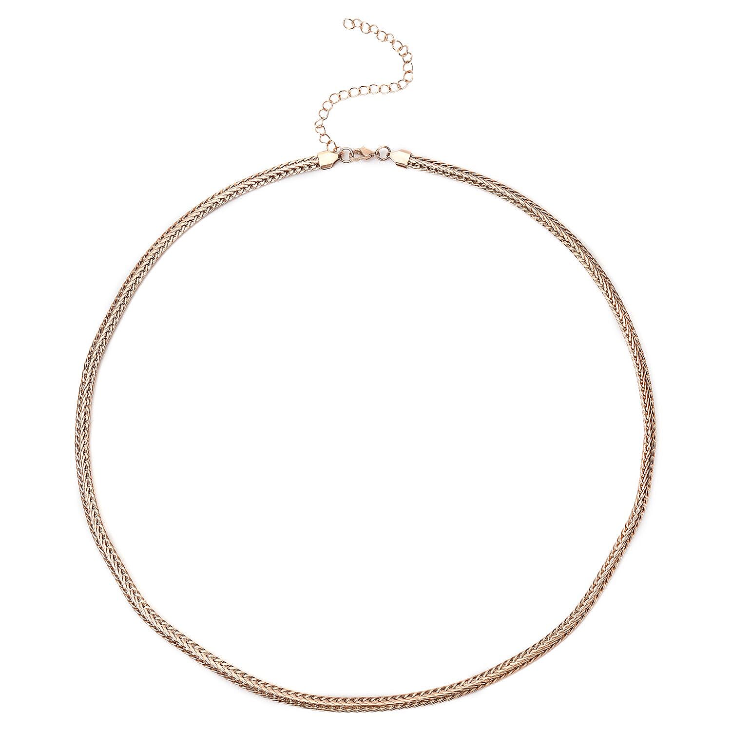 Foxtail Necklace 26 Inches in ION Plated Rose Gold Stainless Steel 32.56 Grams