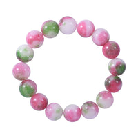 Watermelon Agate 12mm Beaded Stretch Bracelet 150.00 ctw