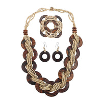 Multi Gemstone Beaded Stretch Bracelet, Dangle Earrings and Endless Necklace 26 Inches