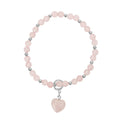 69.00 ctw Lapis Lazuli Beaded Stretch Heart Charm Anklet in Silvertone (9-11 Inches) - Sticky add to cart bar
