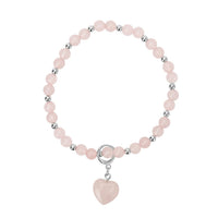 69.00 ctw Lapis Lazuli Beaded Stretch Heart Charm Anklet in Silvertone (9-11 Inches)