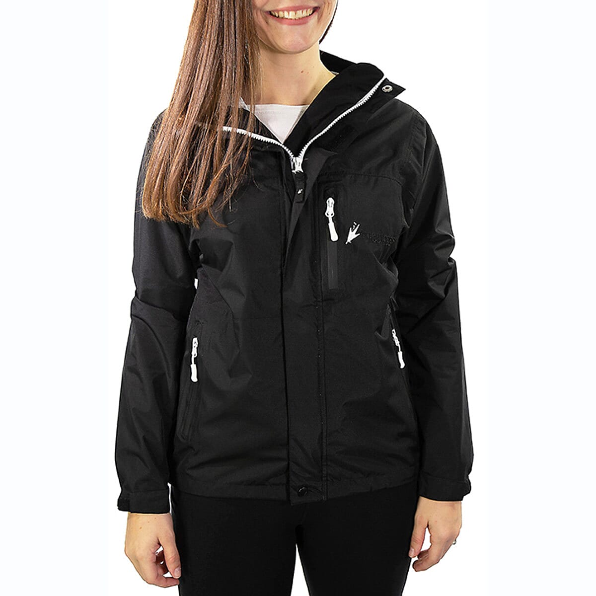 FROGG TOGGS Black Women's Java Toadz 2.5 Zip Up Outdoor Jacket (XL)