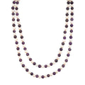 Amethyst and Freshwater Pearl Beaded Drape Necklace 36 Inches 238.40 ctw - Sticky add to cart bar