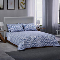 HOMESMART Tropical Leaves Digital Print Pattern Microfiber 6 Pcs Sheet Set (with 14" Deep Pocket) -King