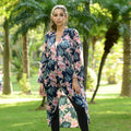 JOVIE Brown Leopard Printed Long Sleeve Maxi Chiffon Cardigan (47"x23"x18") - Sticky add to cart bar