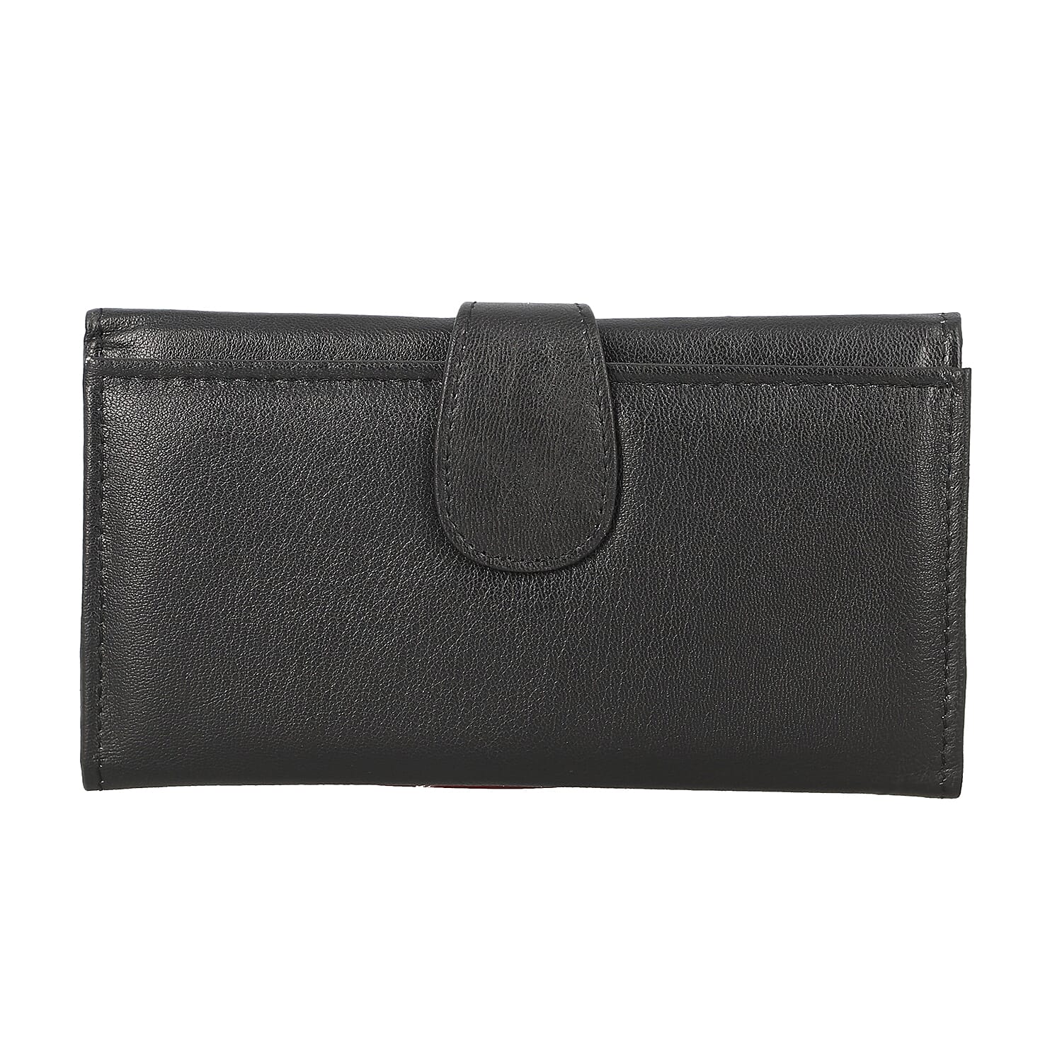 PASSAGE Black Genuine Leather RFID Tri-Fold Wallet (8.5"x4.5"x.5'')