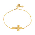 Side Cross Bolo Bracelet in Sterling Silver 2.50 Grams - Sticky add to cart bar