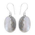 Mother Of Pearl Scroll Earrings - Sticky add to cart bar