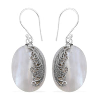 Mother Of Pearl Scroll Earrings