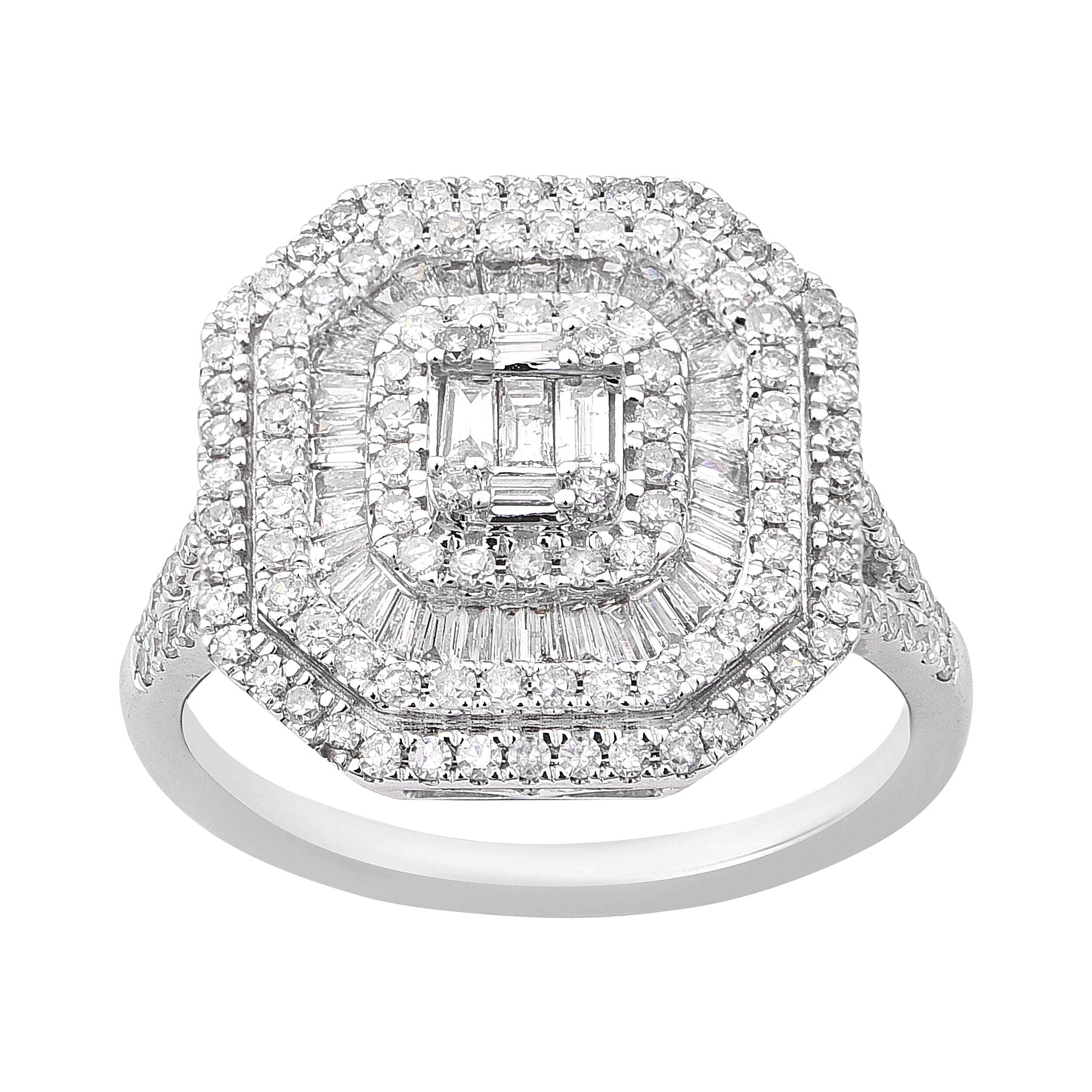 10K White Gold Diamond (HI, I1-I2) Ring (Size 10.0) (4.70 g) 1.00 ctw