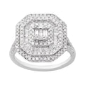 10K White Gold Diamond (HI, I1-I2) Ring (Size 10.0) (4.70 g) 1.00 ctw - Sticky add to cart bar